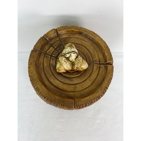 Vintage Forest Owl Cookie Jar with Acorn Top 1970s Ceramic - Picture 2 of 10